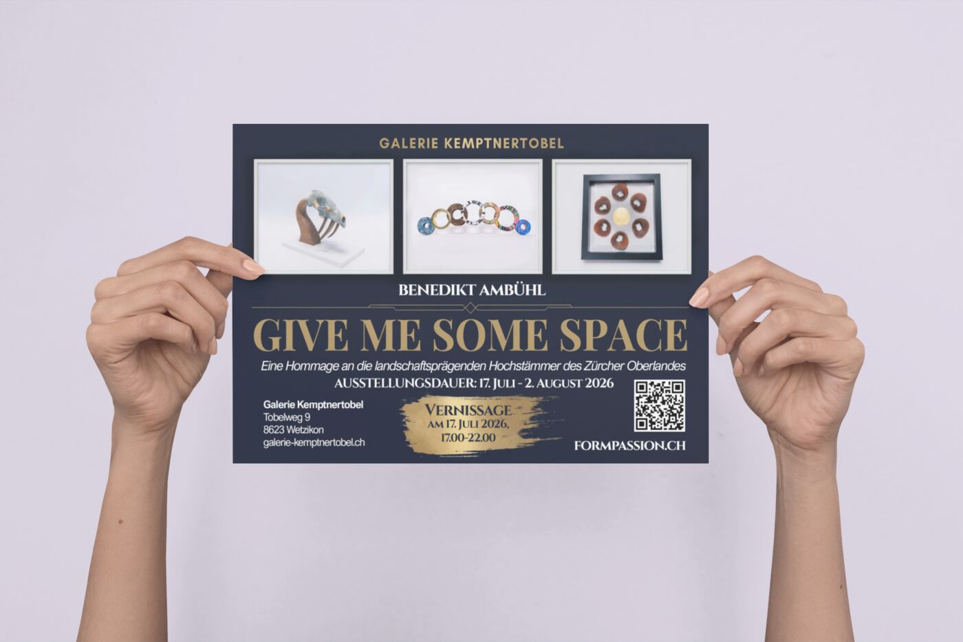 Vernissage-Einladung Give Me Some Space