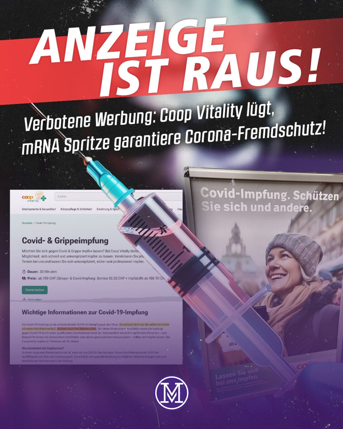 Anzeige ist raus: Strafanzeige gegen Coop Vitality